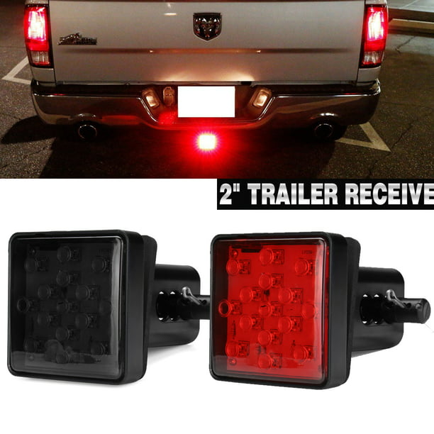 2/'/' Trailer Truck Hitch Towing Receiver Cover 15 LED Brake Light Cover with Pin